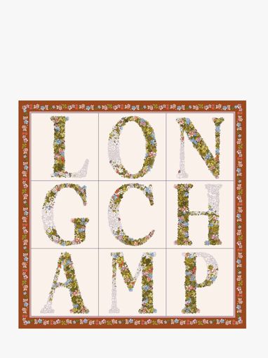 Longchamp Soie gots Foulard Oranje